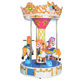 Kids Mini Circus Rotating Horse Prince Charming 3 Players For Amusement Park
