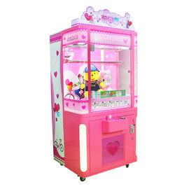 Pink Gift Cut Doll Electronic Arcade Claw Machine 70W Low Power Consumption