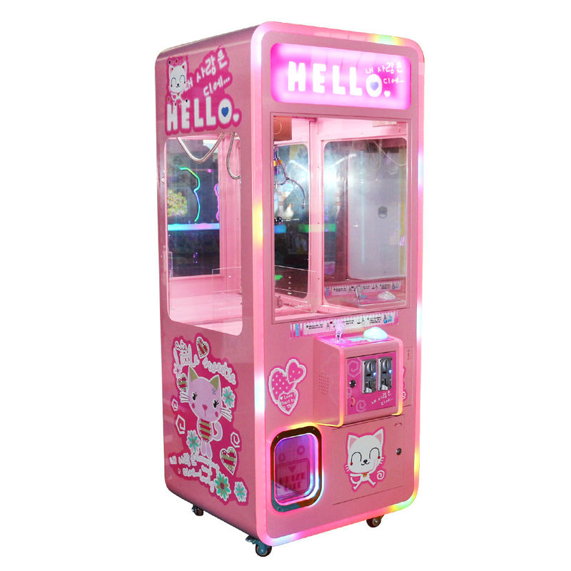 Doll Mini Claw Crane Machine Pink Cute Money Prize for Shopping Malls