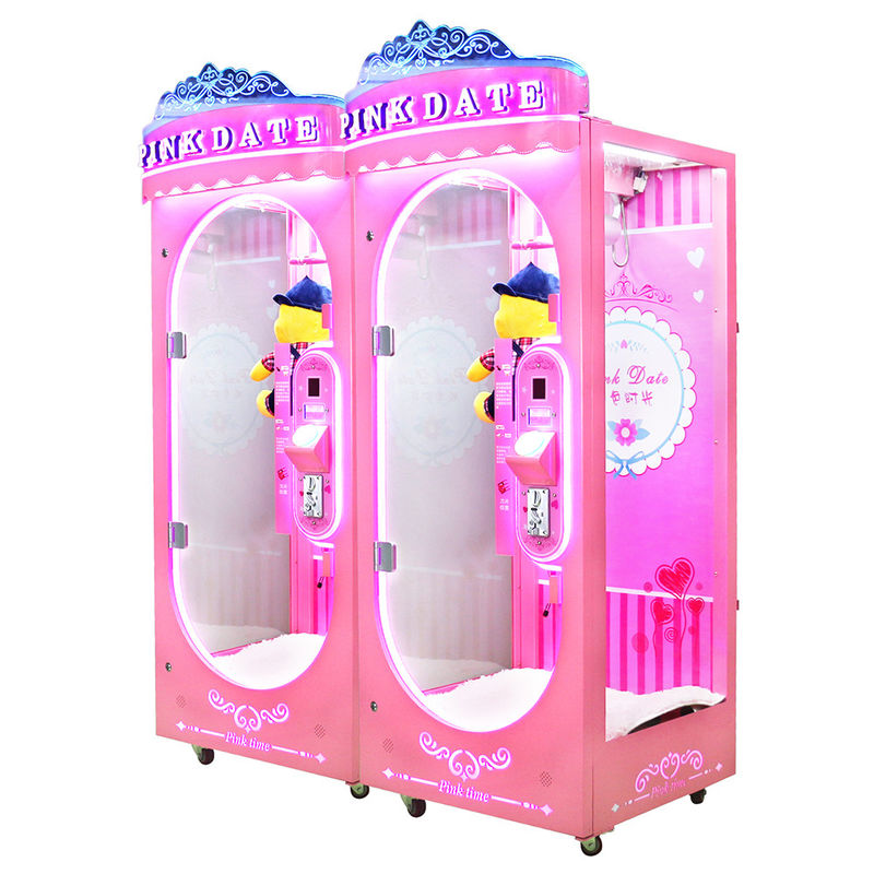 Cube Claw Machine Coin Operated Indoor Pink Date Shears Gift Lover Single Prize