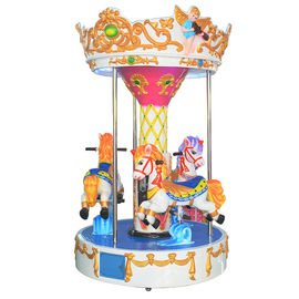 3 Riders Coin Operated Carousel Luxury Decoration for Children Amusement