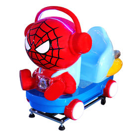 Cartoon Kids Coin Operated Ride On Toys Spiderman Shape Swing 220V 100W